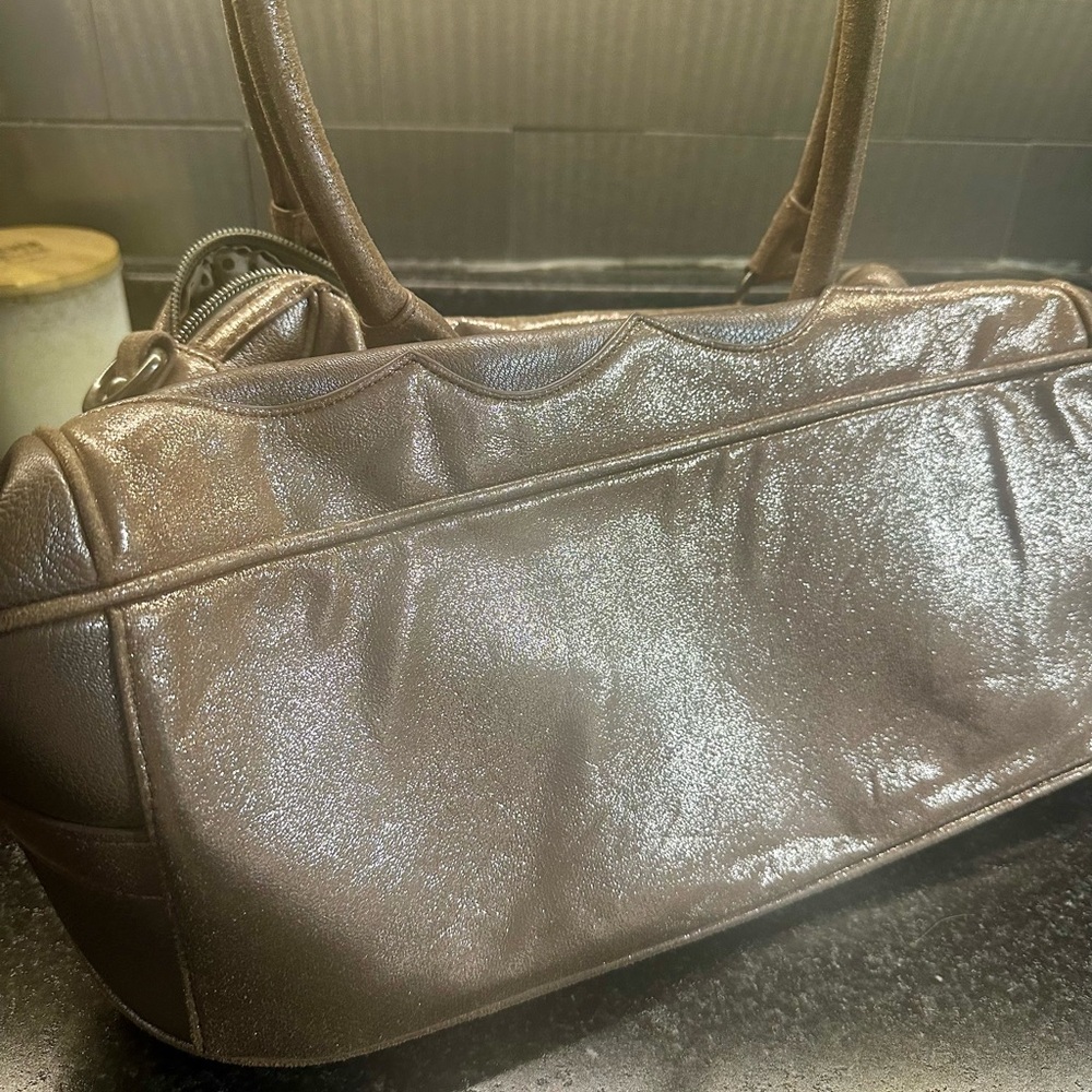 Miss Me Shimmering Brown Shoulder Bag